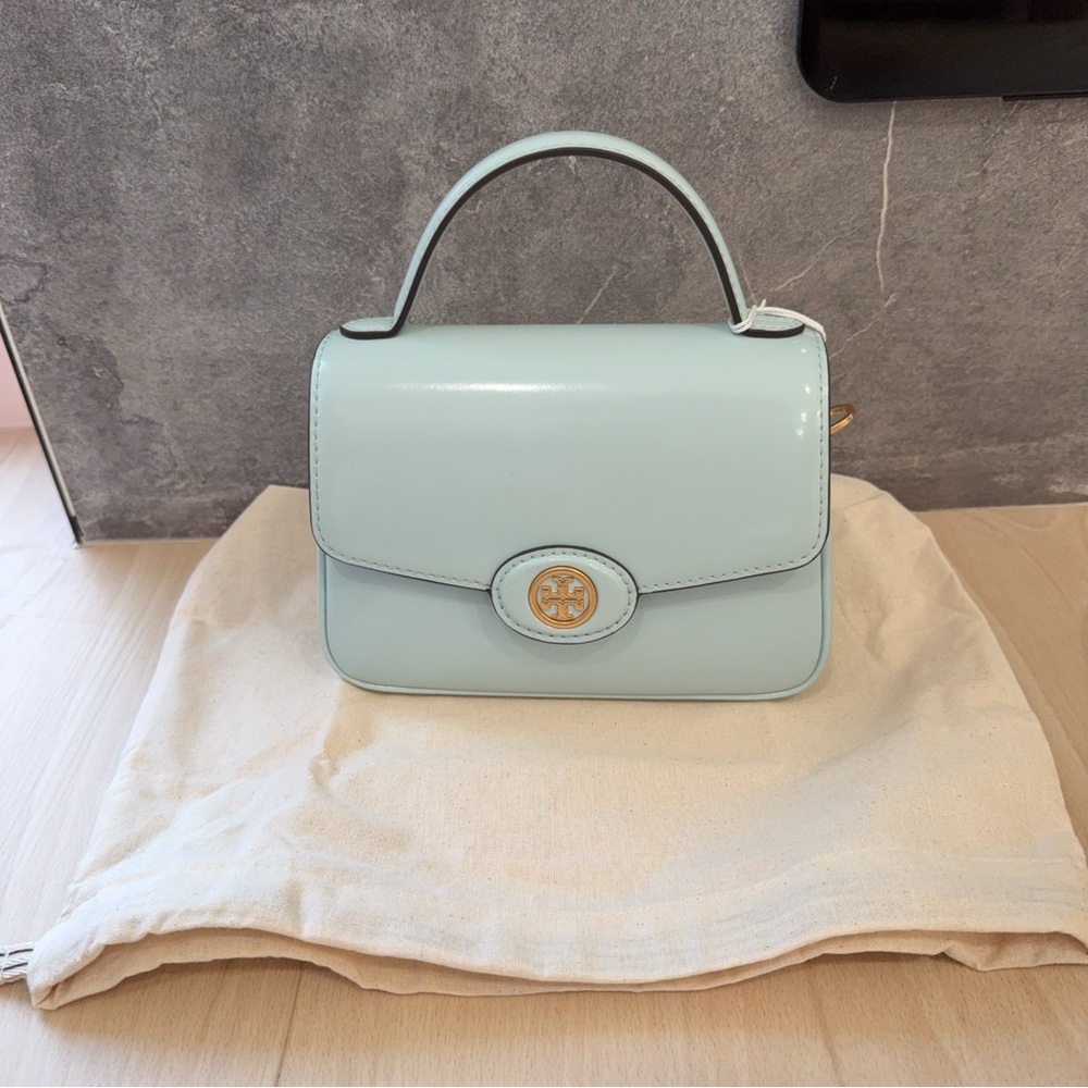 (NWT) Tory Burch Small Robinson Leather Top-handle